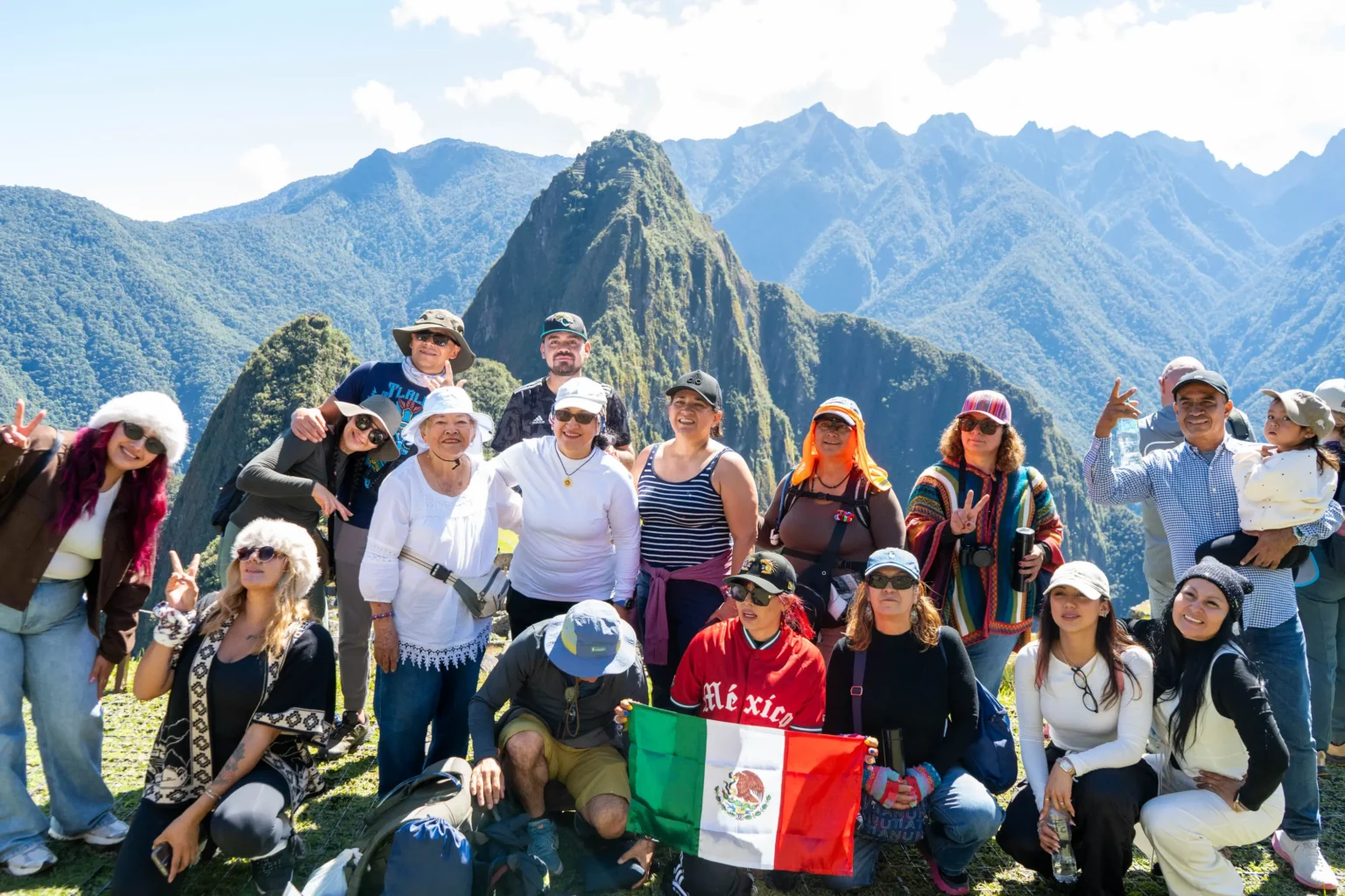 A W Peru Travel group at Machu Picchu